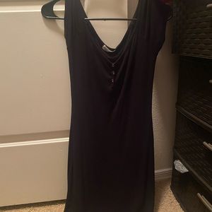 Black simple large dress